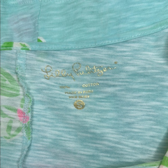 Lilly Pulitzer Marlowe T-Shirt Dress Cotton Bold Bright Floral Preppy Beach S - Picture 9 of 9